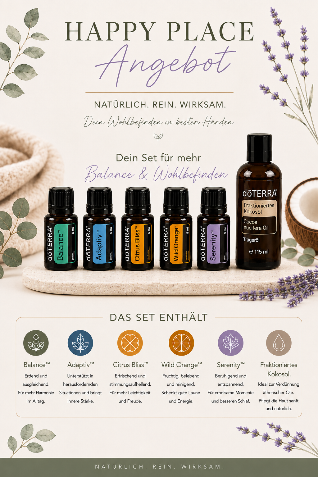 Happy Place Angebot – Flyer mit dem Messeangebot